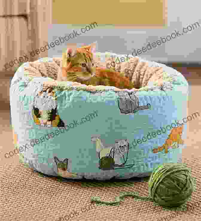 A Cat Bed Made With Soft, Cozy Yarn And Designed To Be The Perfect Size For A Cat. Crochet Cats: 10 Adorable Projects For Cat Lovers (Crochet Kits)