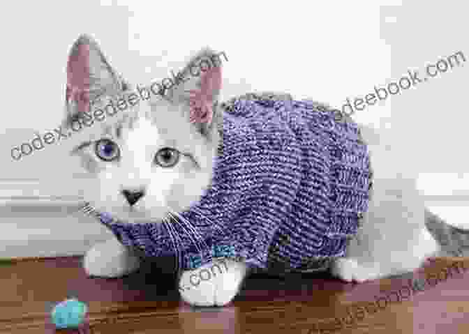 A Cat Sweater Made With Soft, Cozy Yarn And Designed To Fit Most Cats. Crochet Cats: 10 Adorable Projects For Cat Lovers (Crochet Kits)