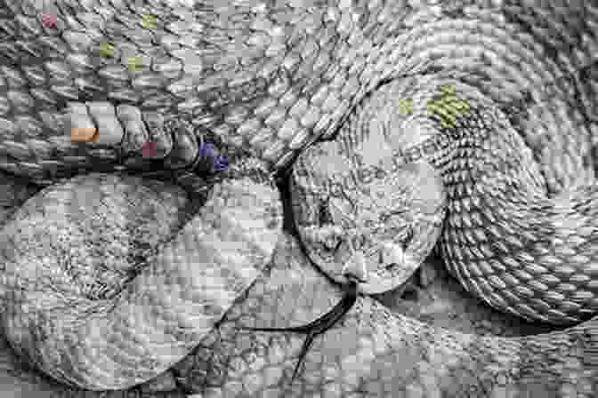 A Coiled Rattlesnake With Its Tongue Flicking Out, Lying In A Field Of Grass Rattlesnake Allegory Rainer Maria Rilke