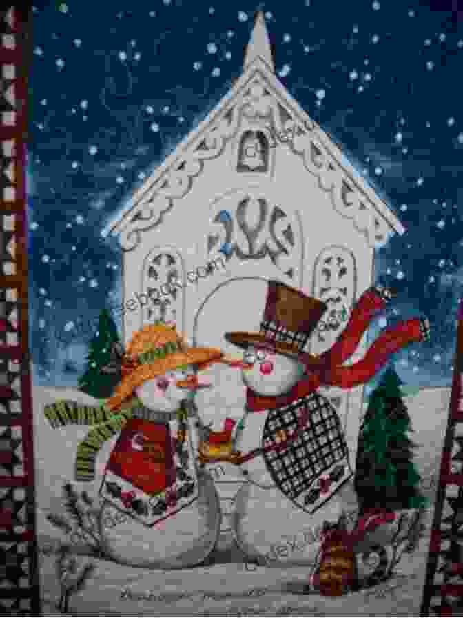 A Colorful Folk Art Quilt Depicting A Winter Scene With Snowmen, Sledders, And Skiers. Sleigh Bells: Stitch A Folk Art Quilt Full Of Winter Fun