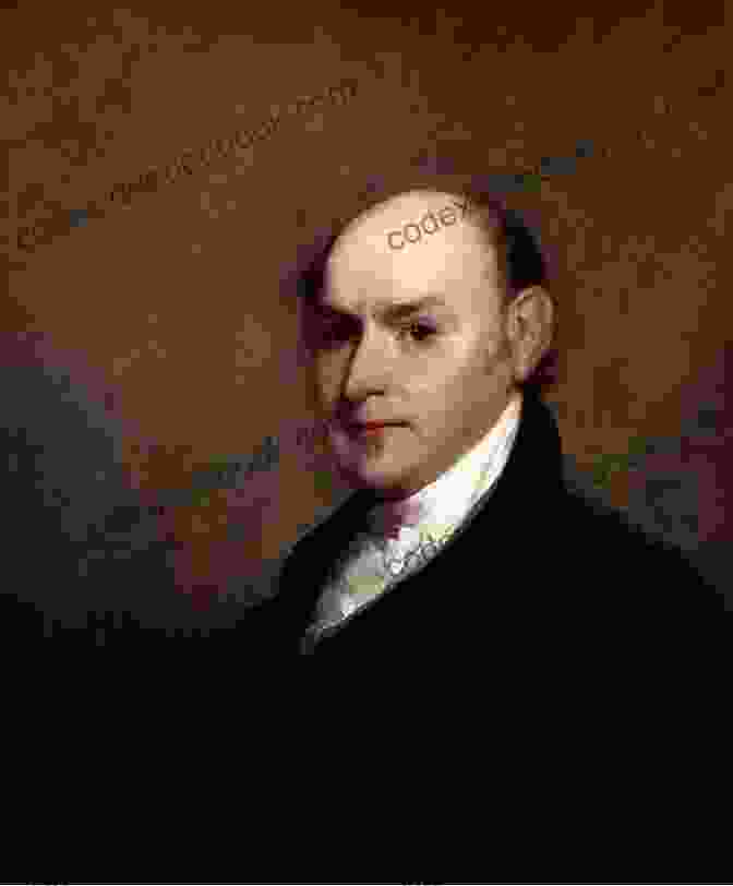 A Portrait Of A Young John Quincy Adams, Wearing A Dark Coat And White Cravat. The Adventures Of Young John Quincy Adams: Sea Chase