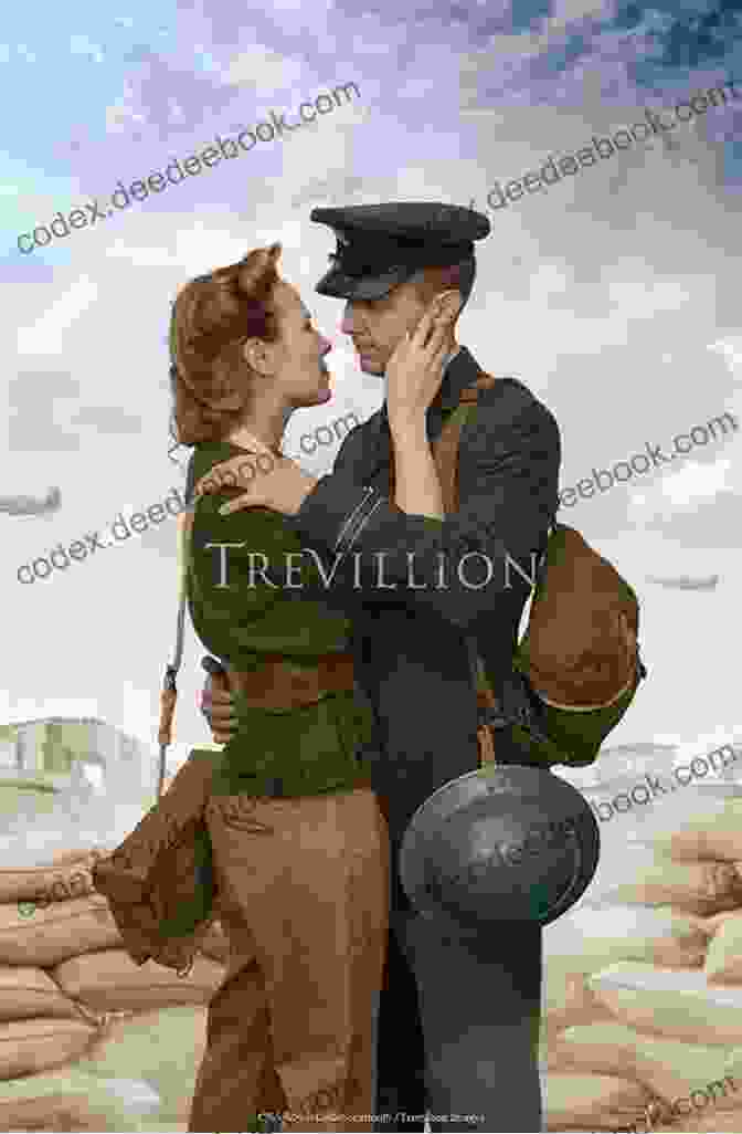 A Young Couple Embraces Amidst The Trenches Of World War I. Fall Of Poppies: Stories Of Love And The Great War