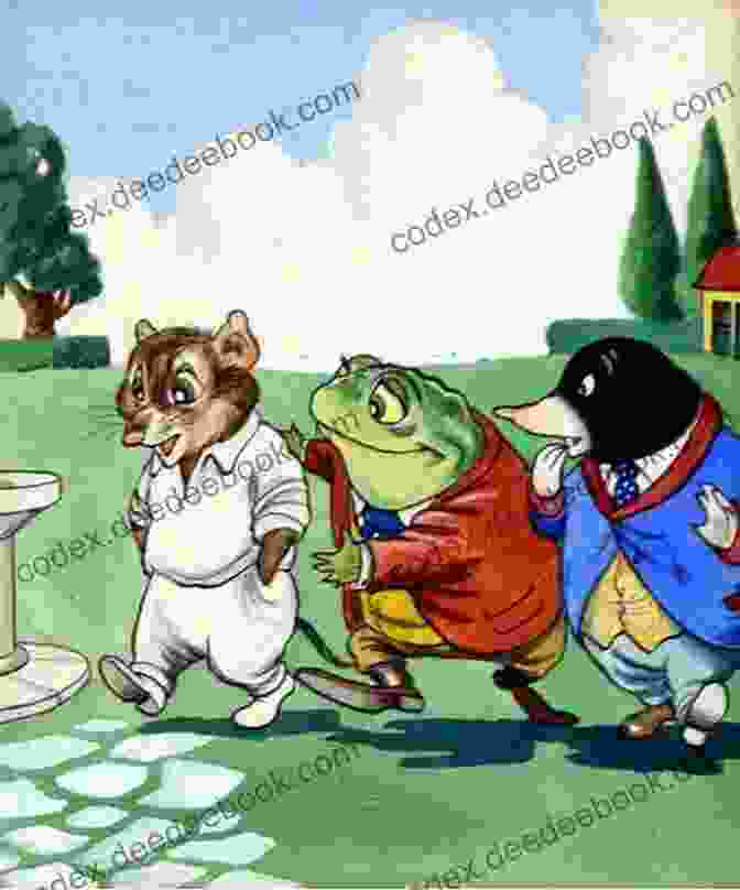 An Illustration Of Toad, Ratty, Mole, And Badger Gathered Around A Campfire Dream Days : With Original Illustrated