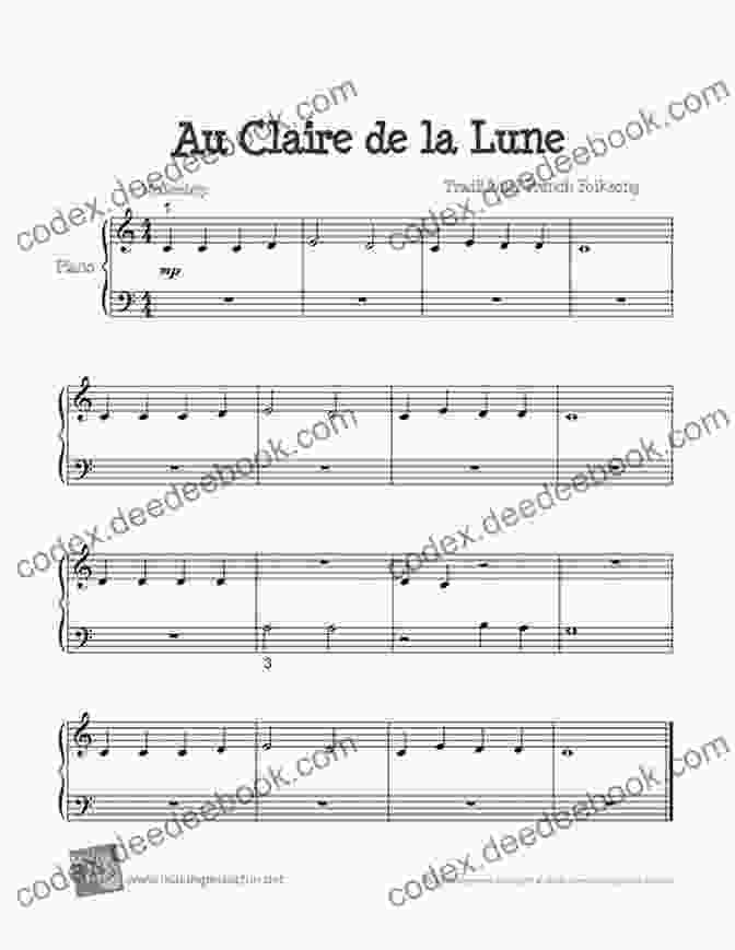 Au Clair De La Lune Sheet Music Easy Solos For Beginning Violin Level 1