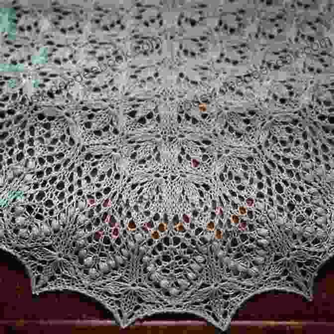 Close Up Of An Intricate Knitted Shawl Pattern Resembling Blooming Flowers Nature S Wrapture: Contemporary Knitted Shawls