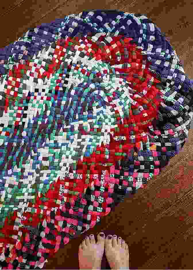 Colorful Strips Of Old T Shirts Create A Vibrant Woven Rug. Arm Knitting: 30 No Needle Projects For You And Your Home