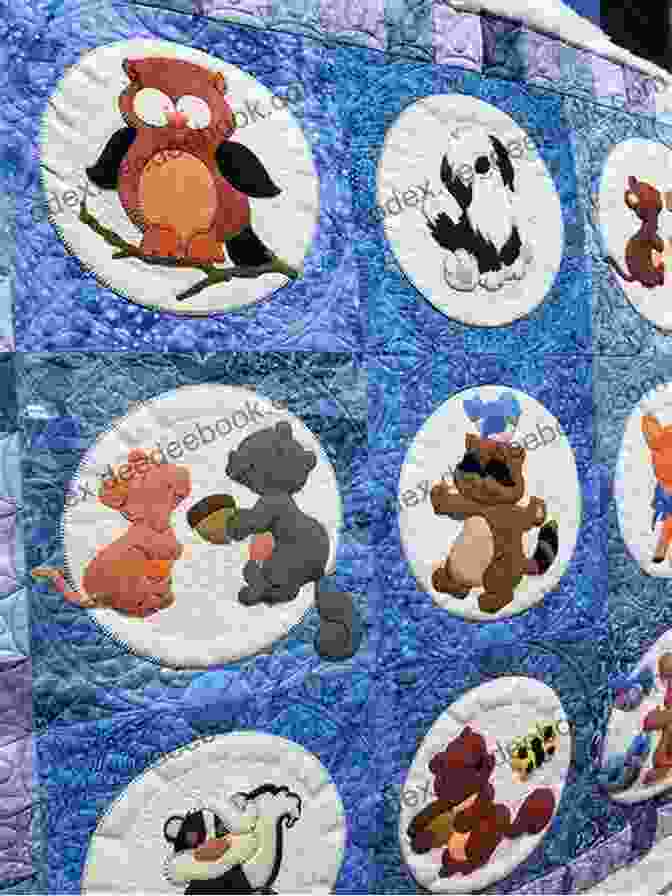 Cotton Applique Quilt With Animal Design My Enchanted Garden: Applique Quilts In Cotton And Wool