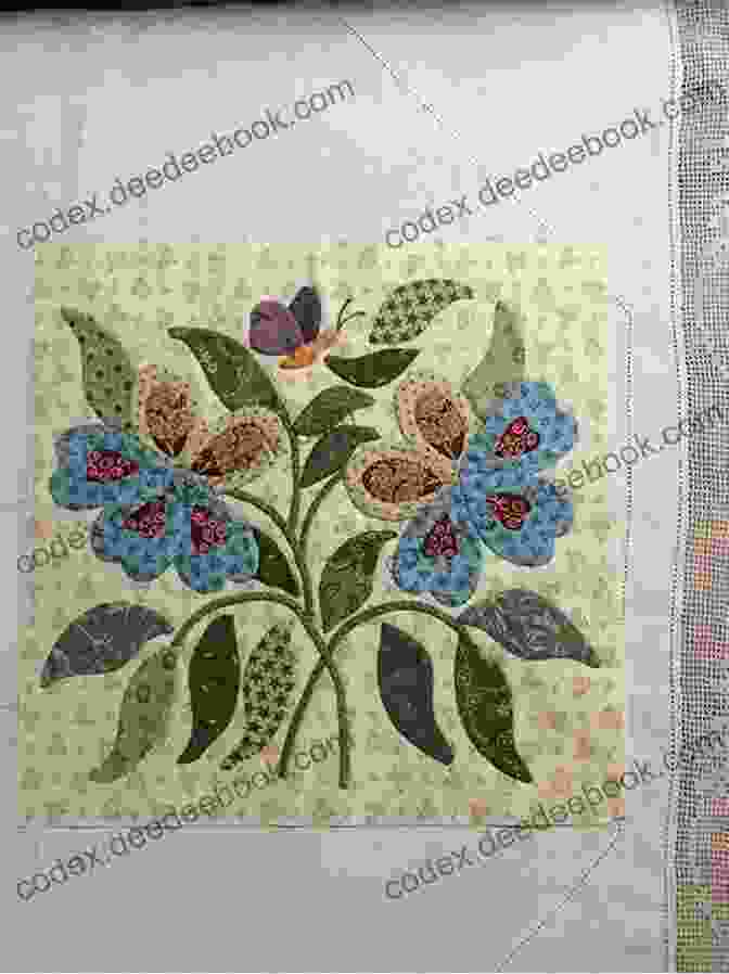 Cotton Applique Quilt With Floral Design My Enchanted Garden: Applique Quilts In Cotton And Wool