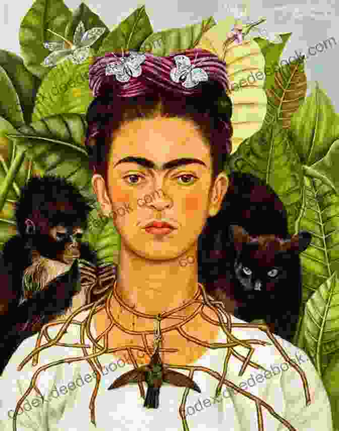 Frida Kahlo's Self Portrait With Thorn Necklace And Hummingbird In Full Color, Showcasing The Vibrant Hues And Intricate Details Counted Cross Stitch Pattern The Classics Collection American Gothic By Grant Wood: Full Color And Easy To Read Design Of The Famous Painting For Advanced Adult Stitchers