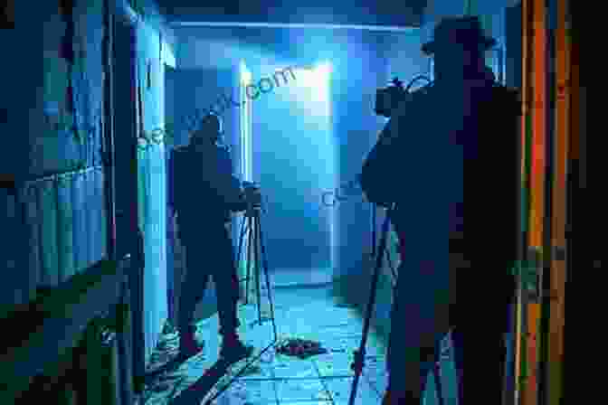 Hugh Corbett And Michele Sinclair, Paranormal Investigators, Standing In A Dimly Lit Room With A Ghostly Figure In The Background Mother Midnight (Hugh Corbett 22) Michele Sinclair