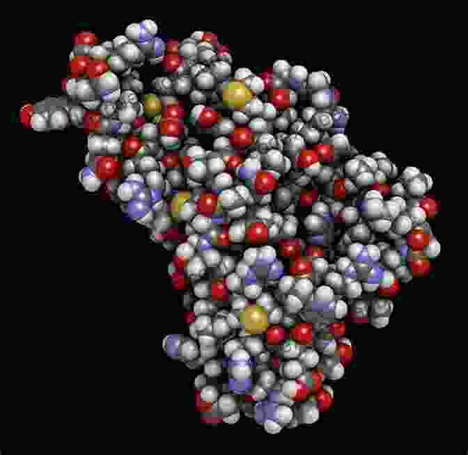 Image Of A Protein Molecule Examining Basic Chemical Molecules (Building Blocks Of Life)