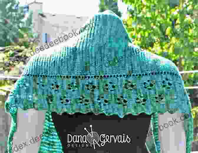 Intricate Lace Pattern Adorning A Flowing Shawl, Showcasing Dana Gervais's Signature Style. Instant Gratification Hat Cowl: A Set Of 2 Knitting Patterns By Dana Gervais
