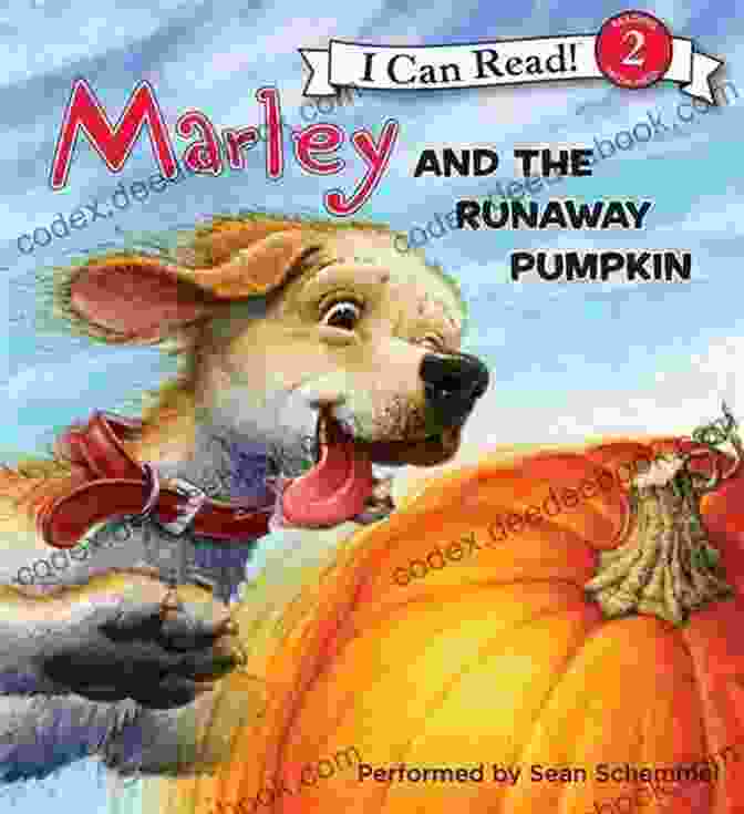 Marley And The Runaway Pumpkin Book Cover Featuring Marley, A Curious And Playful Puppy, Chasing A Bright Orange Pumpkin Through A Vibrant Autumn Landscape Marley: Marley And The Runaway Pumpkin (I Can Read Level 2)