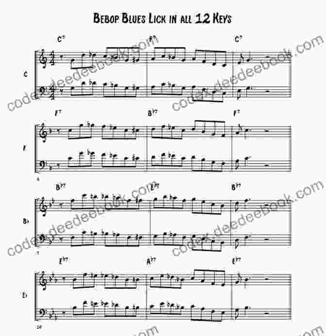 Musical Notation For Jeff Lewis' 'Bebop Blues' Etude 10 Jazz Etudes For Trumpet Jeff Lewis