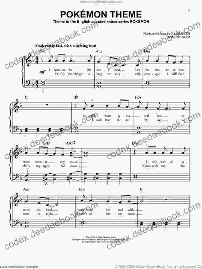Pokemon Theme Sheet Music Pokemon Theme Easy Piano