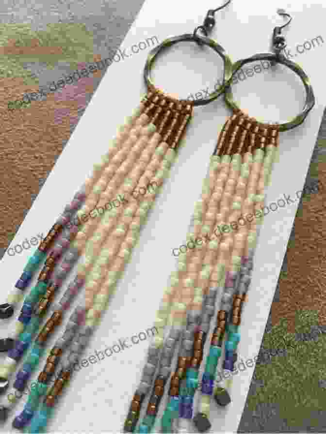 Seed Beads Cascade And Dance In These Fringe Beaded Earrings, Creating A Playful And Enchanting Accessory. A Beaded Romance: 26 Beadweaving Patterns And Projects For Gorgeous Jewelry