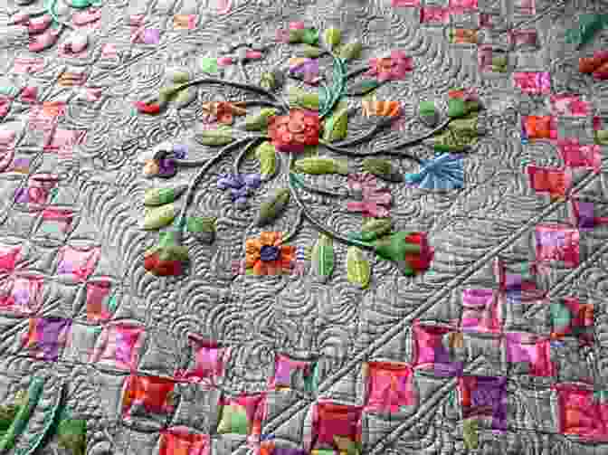 Wool Applique Quilt With Abstract Design My Enchanted Garden: Applique Quilts In Cotton And Wool